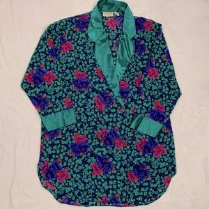 Vintage Victoria’s Secret Gold Tag Floral Sleep Shirt